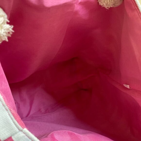 FREE Nautical Pink Beach Tote Bag with Rope Straps - Picture 5 of 6
